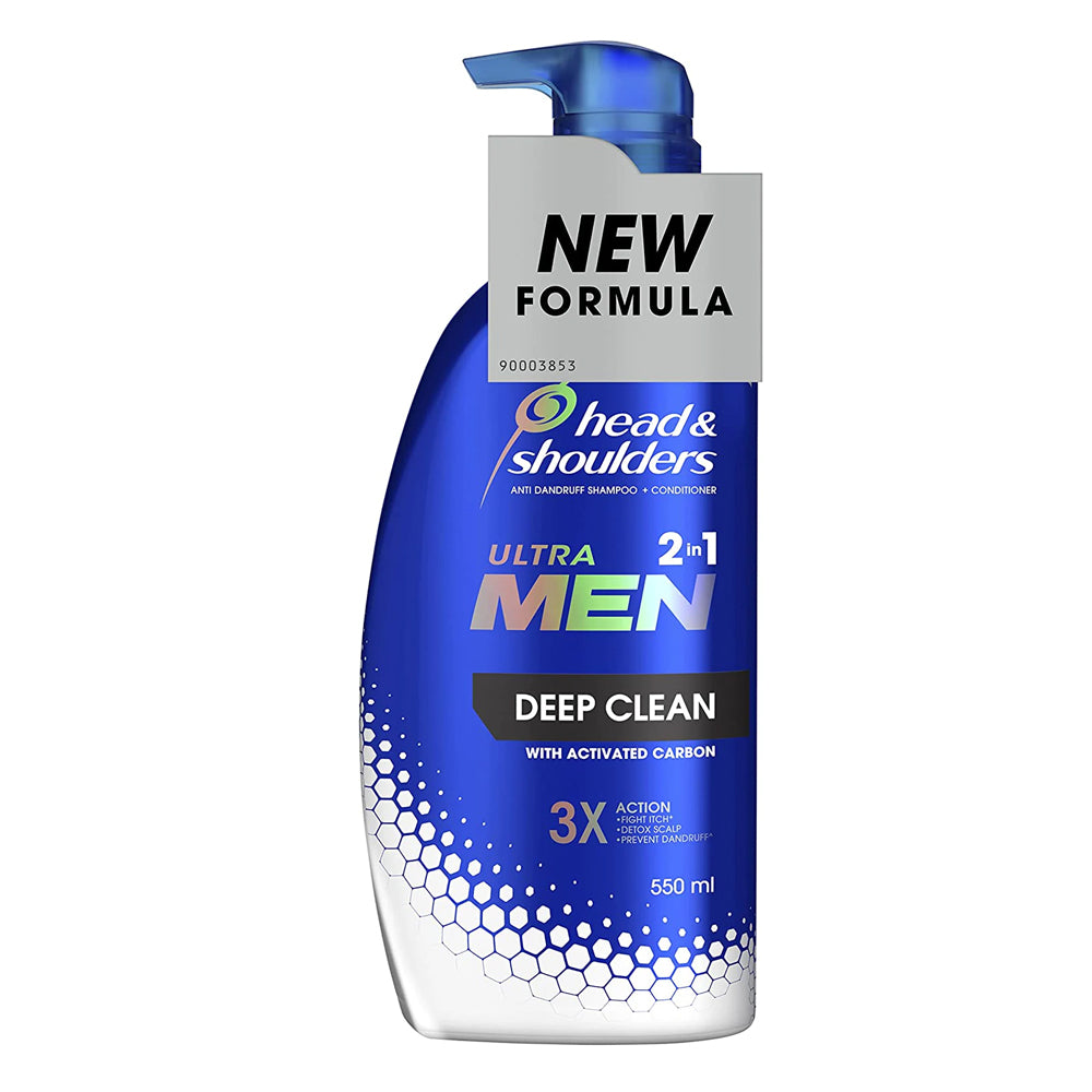 Head & Shoulders - Ultra Men - 2in1 - Deep Clean - Anti-Dandruff Shampoo & Conditioner for Itchy Scalp - 550 ml