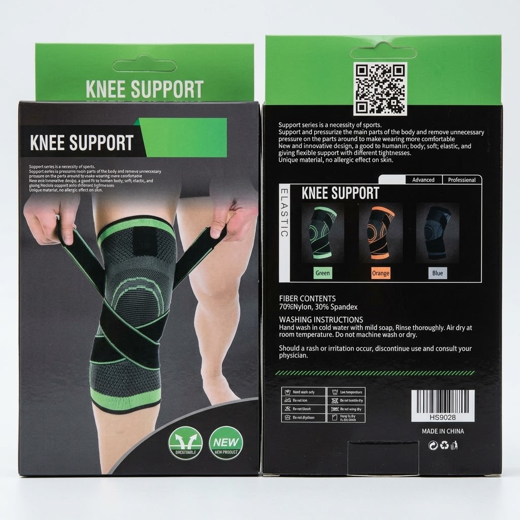 Elastic Knee Support Sleeve – Adjustable Compression Strap for Joint Relief & Sports Protection