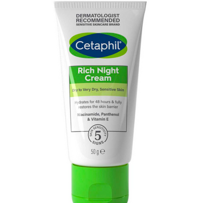Cetaphil - Rich Night Cream - Face Cream - For Dry To Sensitive Skin Types - 50g