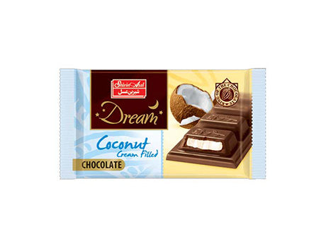 Shirin Asal - Dreams - Coconut Filled Chocolate Bar - Box Of 24 - 24 gm