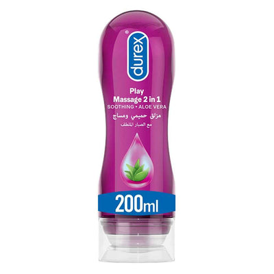 Durex Play - 2 in 1  - Water Based Lube + Massage - Aloe Vera - 200 ml