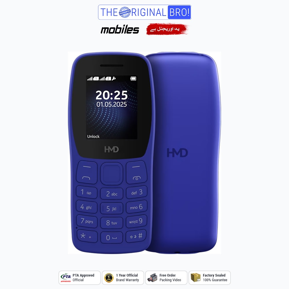 HMD 105 Pure | PTA Approved | 1 Year Official Warranty | Factory Sealed | The Original Bro Mobiles
