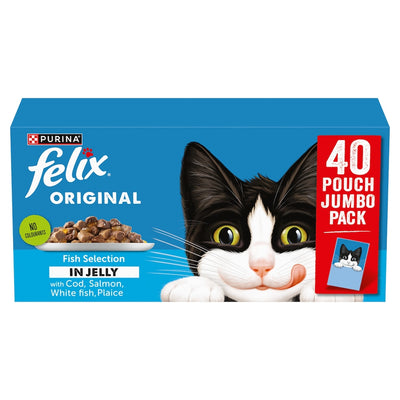 Felix - ORIGINAL - Fish Selection IN JELLY - ( 1X1 ) 40X85gm Pouch