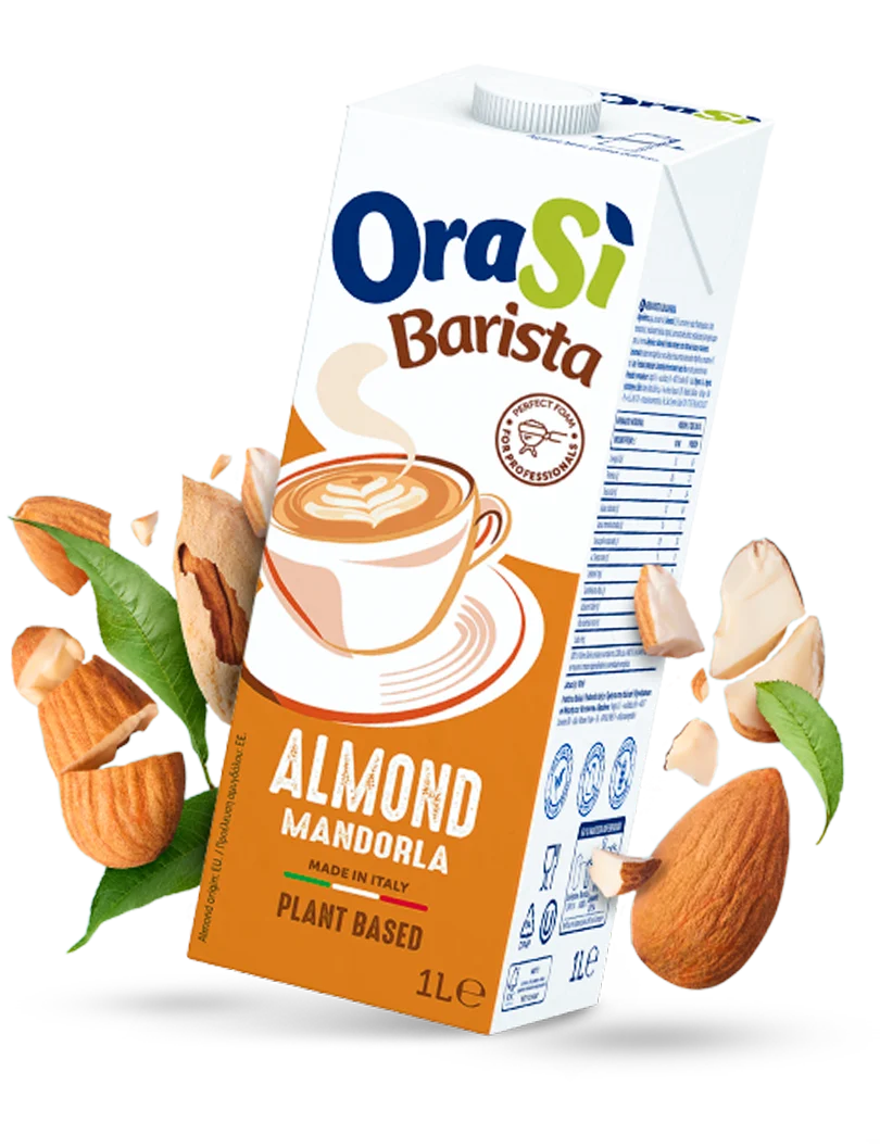 Orasi Barista - 100% Italian - Plant-based drink - Almond Mandolra - 1 liter
