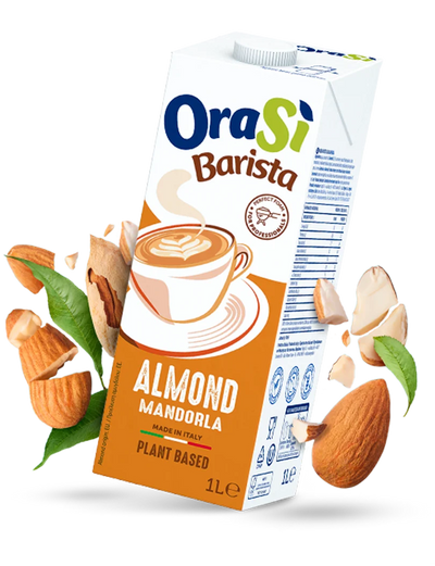Orasi Barista - 100% Italian - Plant-based drink - Almond Mandolra - 1 liter