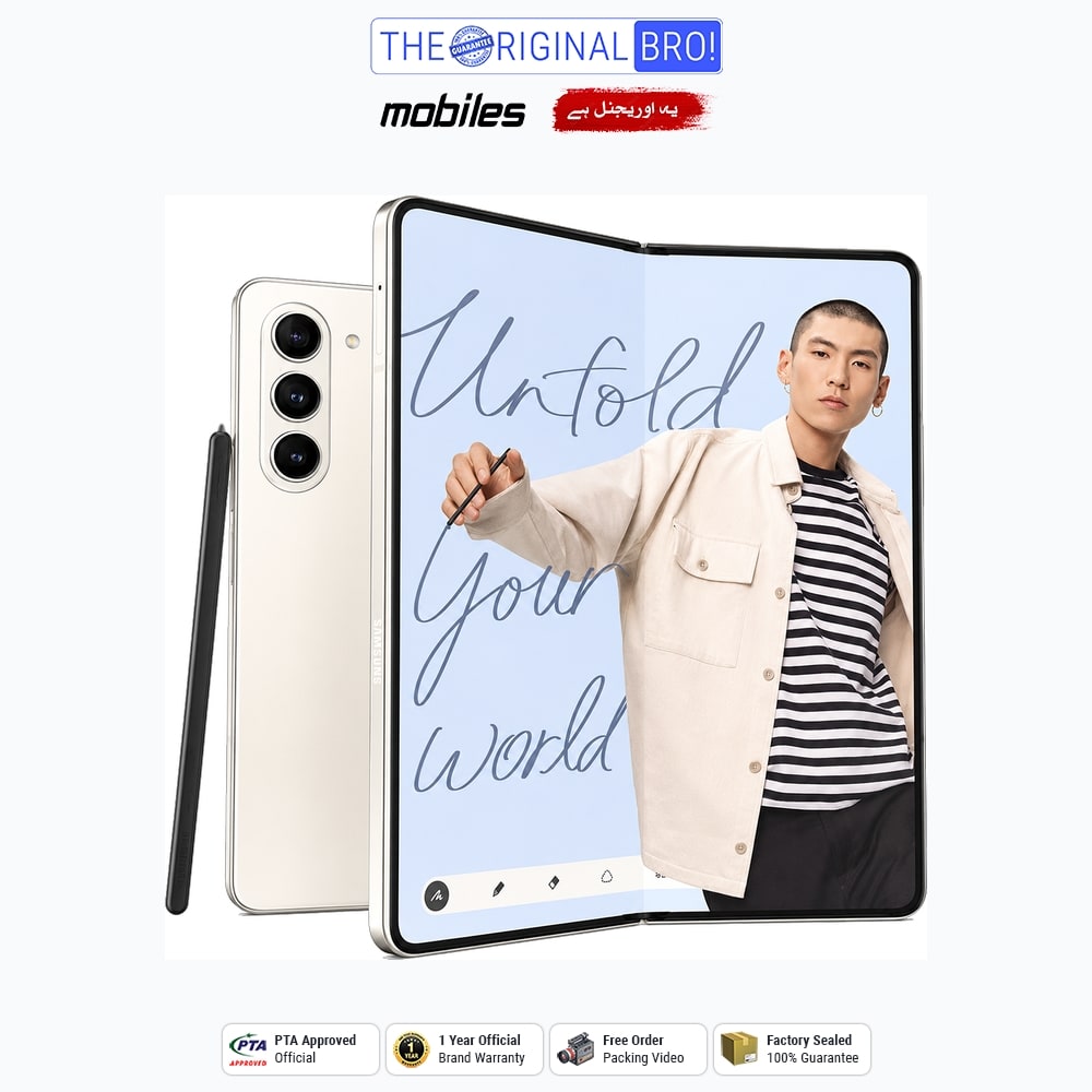 Samsung Galaxy Z Fold 5 5G | 12GB - 512GB | PTA Approved | 1 Year Official Warranty | Factory Sealed | The Original Bro Mobiles
