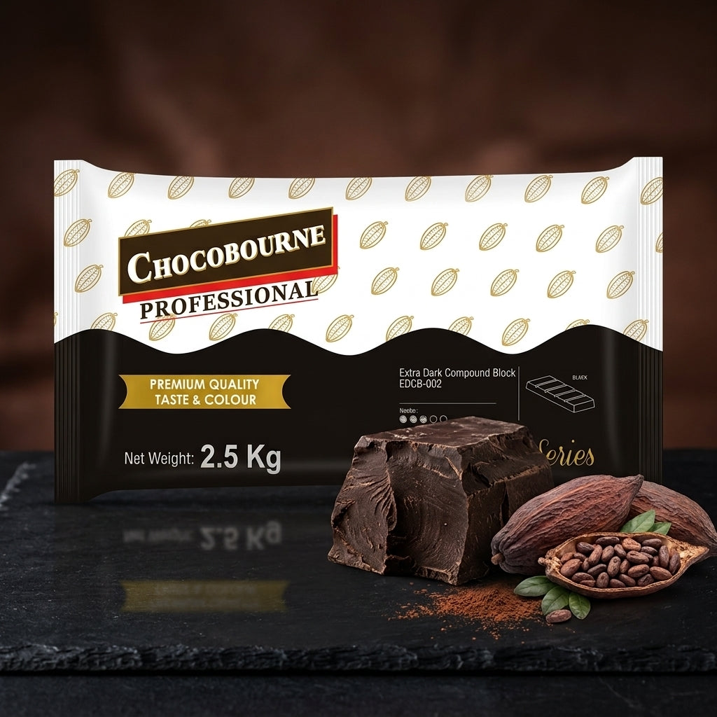 Lactobake - Chocobourne - Extra Dark EDCB-002 - Chocolate Slab - 2.5Kg