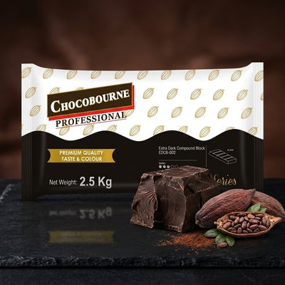 Lactobake - Chocobourne - Extra Dark EDCB-002 - Chocolate Slab - 2.5Kg
