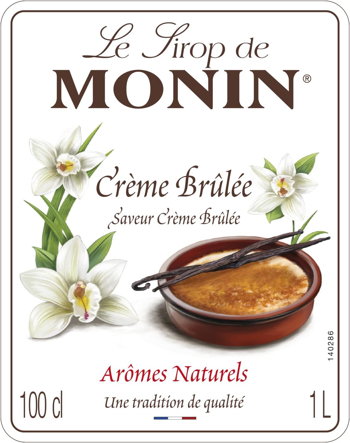 Monin - Creme Brulee Flavored Syrup - 700 ml - Le Sirop De Monin