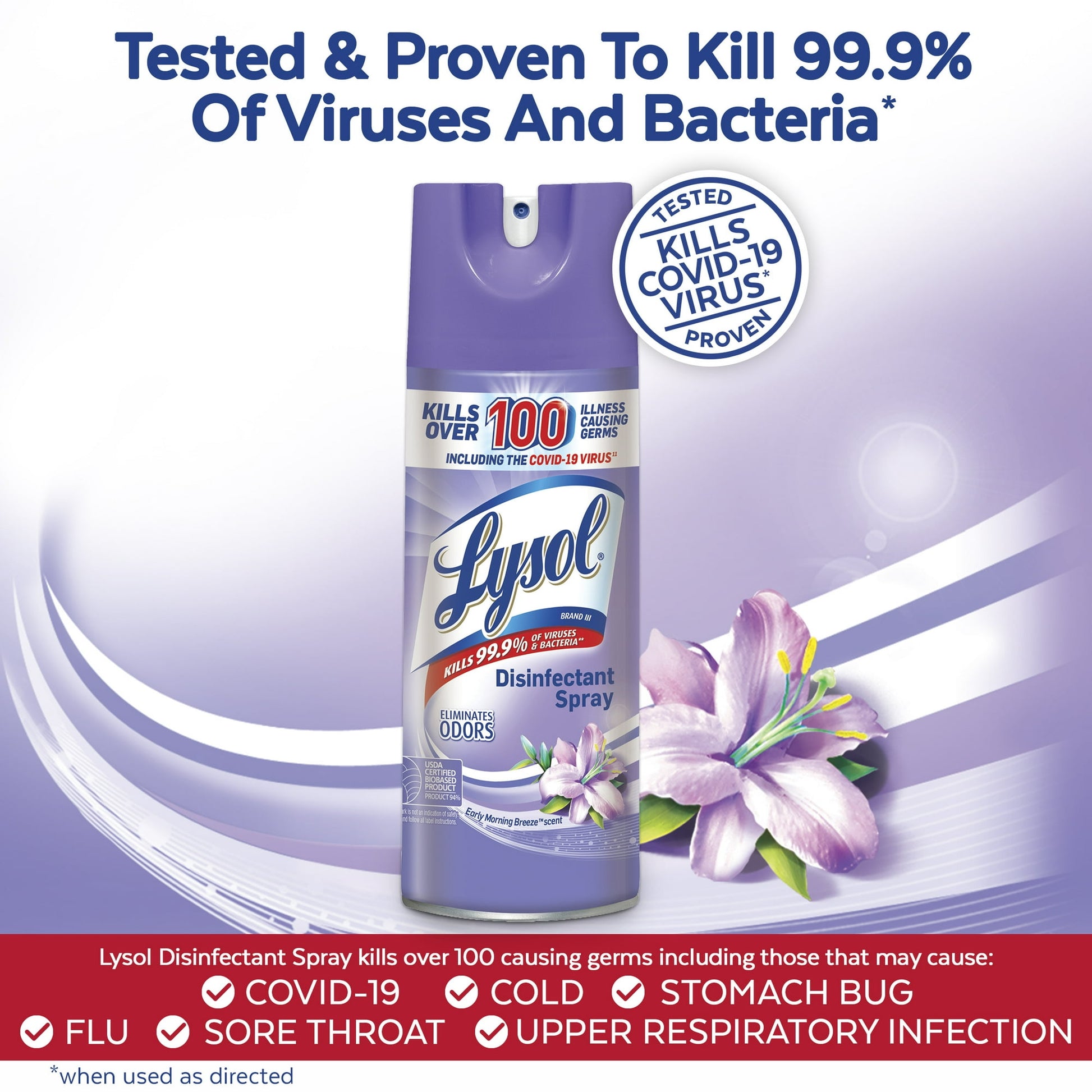 Lysol - Disinfectant Spray - Early Morning Breeze 12.5OzLysol - Disinfectant Spray - Early Morning Breeze 19Oz