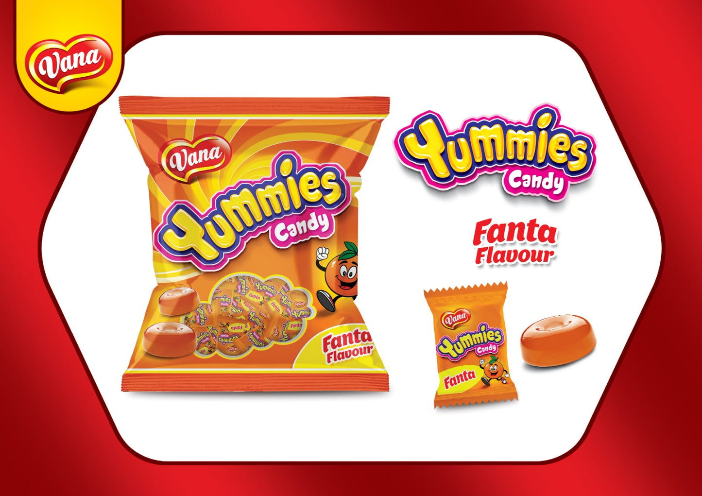 VANA - Yummies Candy - Fanta (50 Pieces) - 48 CT