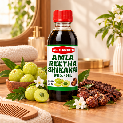 Al Haques - Amla Reetha Sekakai oil 125ml (6 bottles)