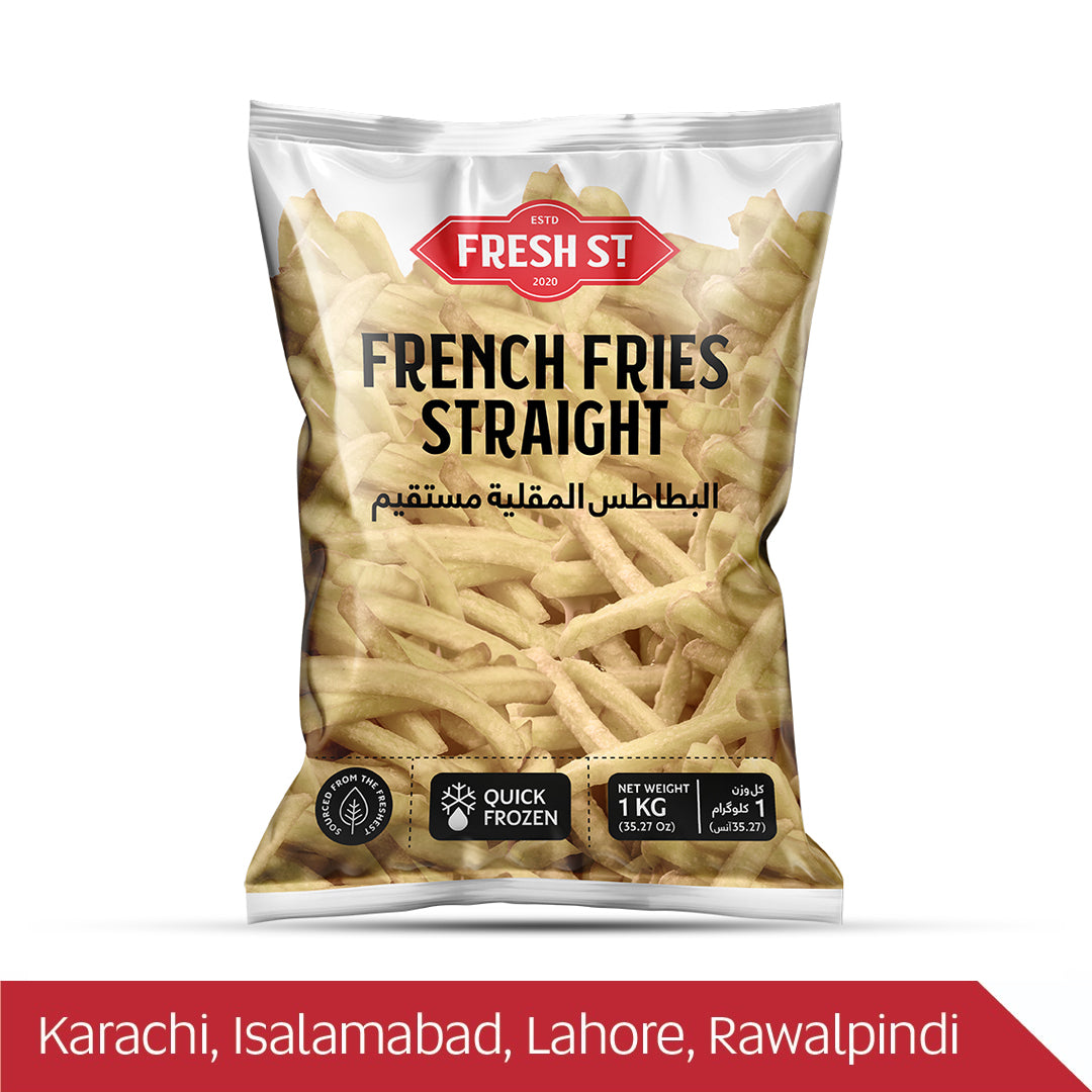 Fresh St - French Fries Straight - Frozen Food - Straight Cut - 1kg - Ready to Fry