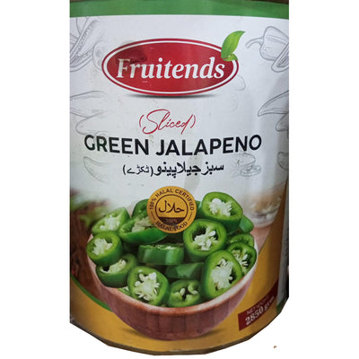 Fruitends - Green Jalapenos - Sliced - 2850 gm