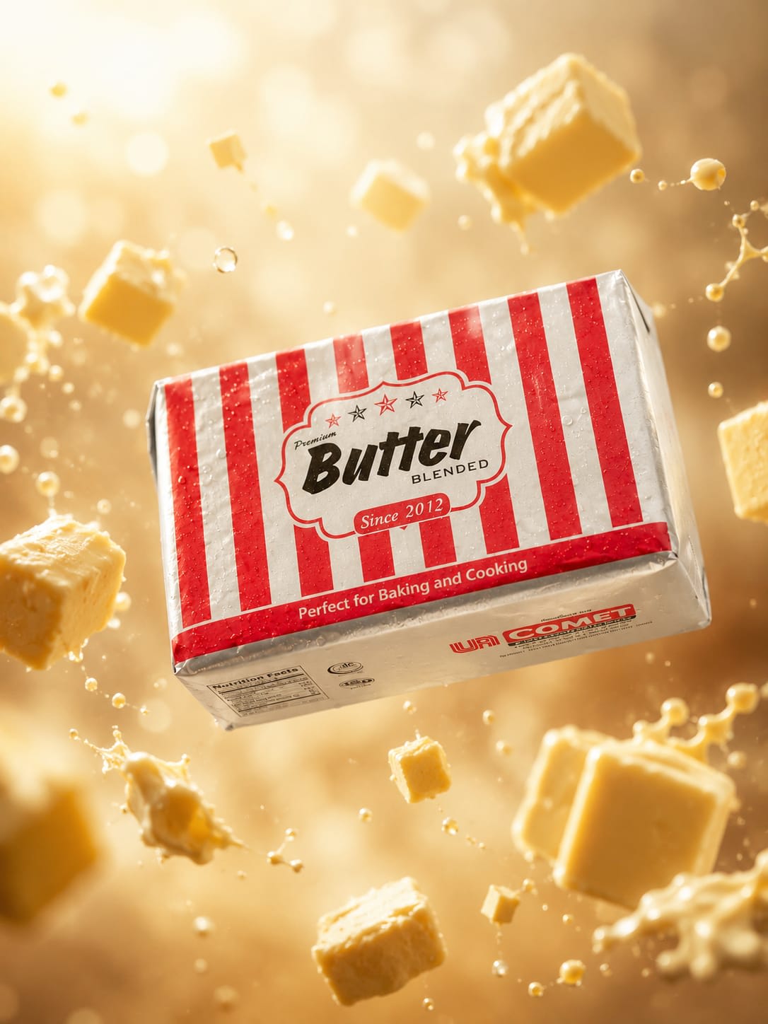 Premium Butter 1KG Block by Comet Food Salted/Unsalted 20kg CTN