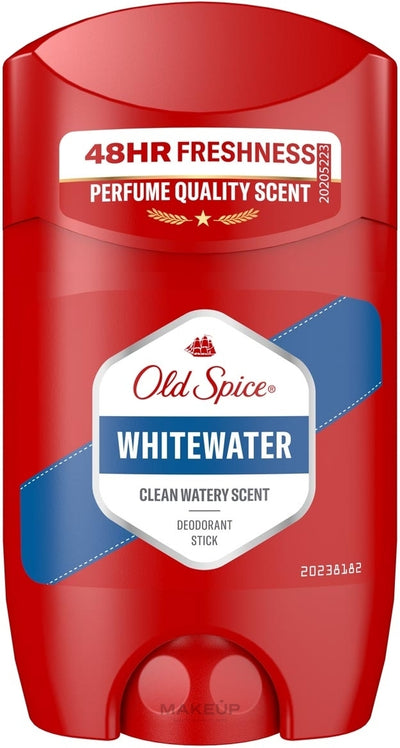 OLD SPICE - WHITE WATER - CLEAN WATER SCENT - 48 HR FRESHNESS PERFUME QUALITY SCENT DEODORANT STICK - 50ML