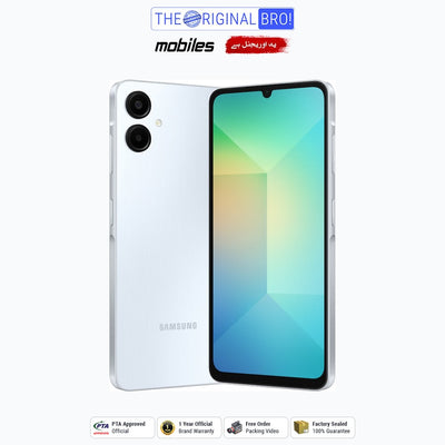 Samsung Galaxy A06 | 4GB - 64GB | PTA Approved | 1 Year Official Warranty | Factory Sealed | The Original Bro Mobiles