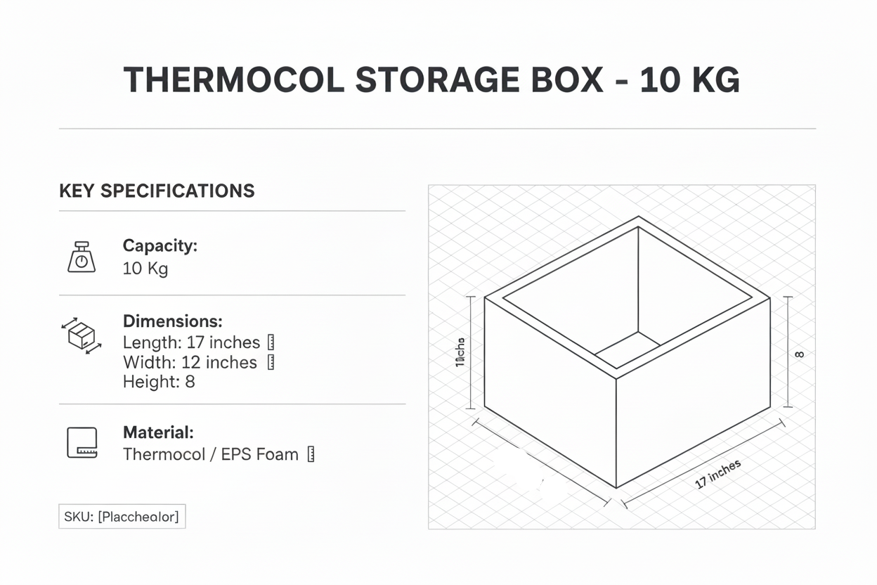 Thermocol Storage Box - 10 KG