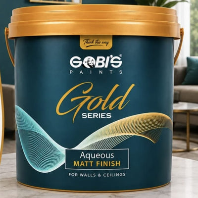 Gobi's Gold Series Aqueous Matt Finish Paint for Walls & Ceilings - Drum (14.56L)