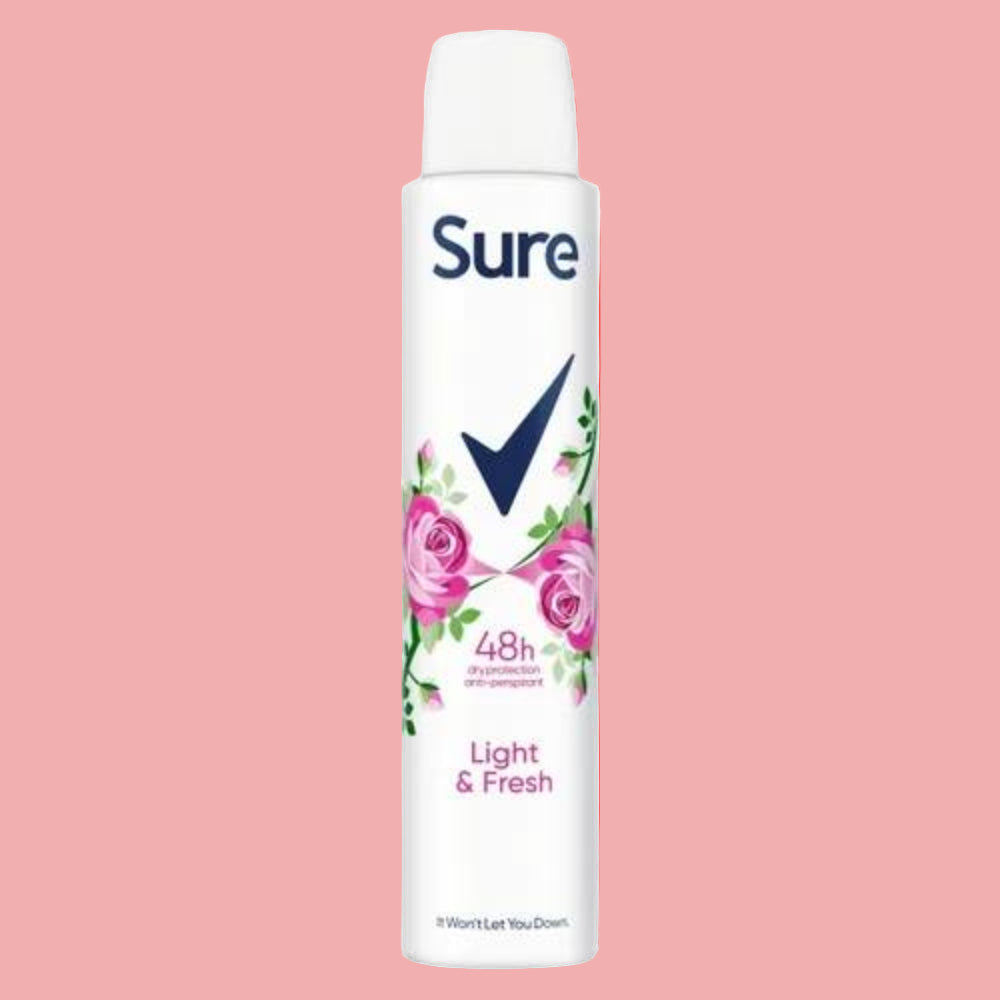 SURE - LIGHT & FRESH - Deodorant Body Spray for Women - 200ml