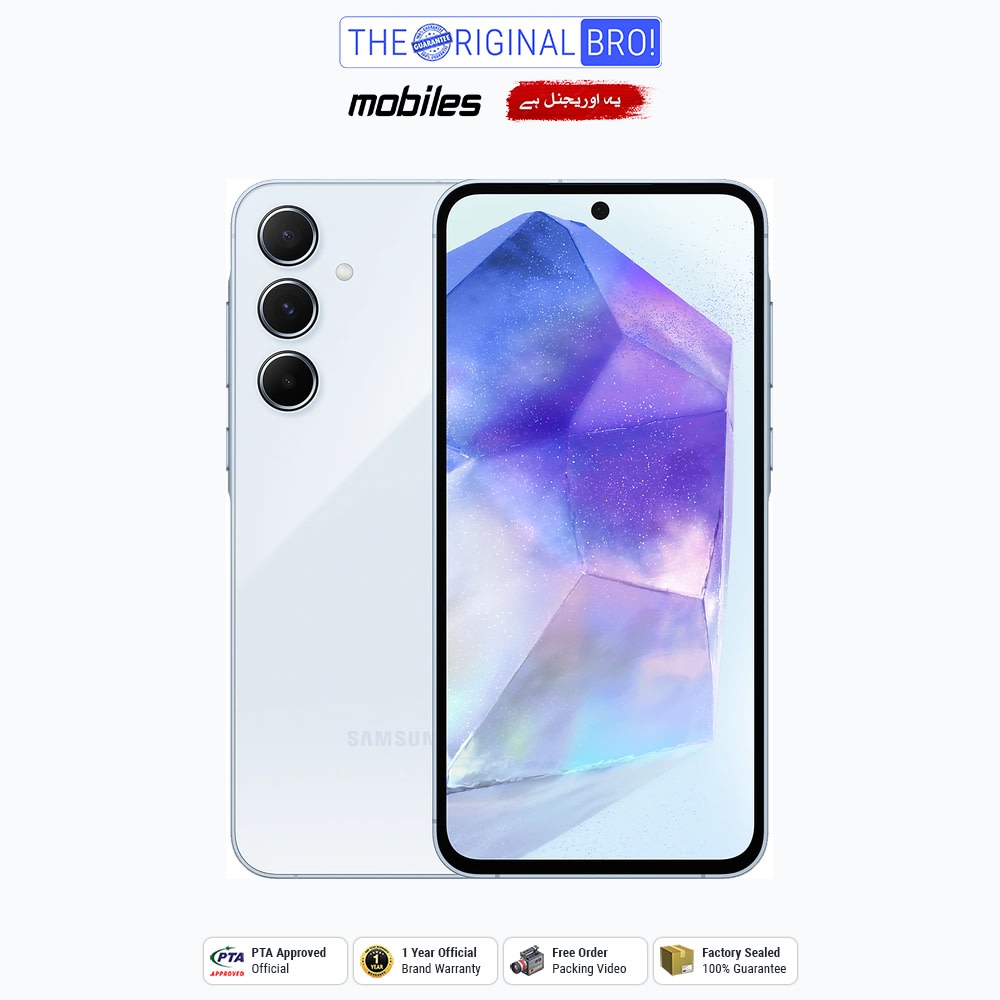 Samsung Galaxy A55 5G | 8GB - 256GB | PTA Approved | 1 Year Official Warranty | Factory Sealed | The Original Bro Mobiles
