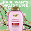 OGX (Organix) - Shampoo - Heavenly Hydration + Shine - Cherry Blossom - For Thin And Fine Hair - 385mL