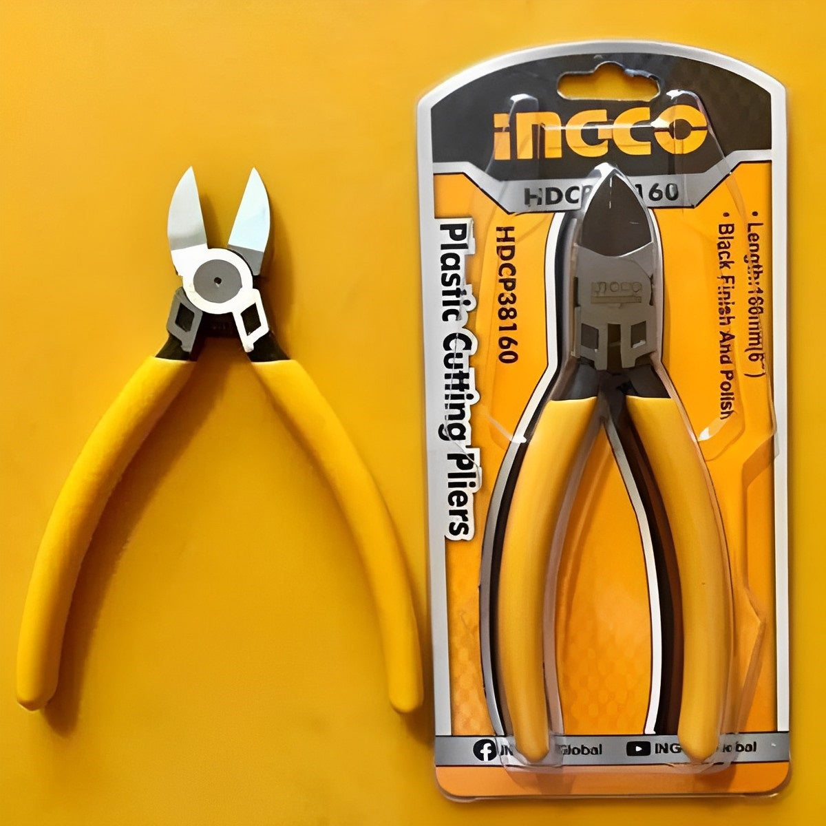 INGCO -  Plastic cutting pliers 140mm HDCP38140