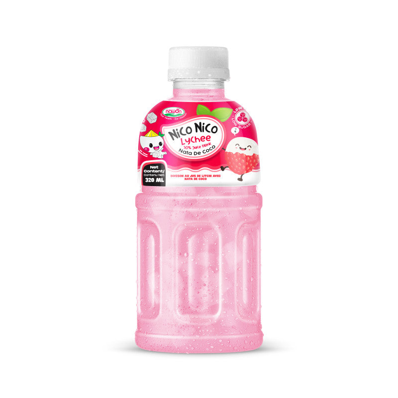 Nico Nico - Lychee Juice With Nata De Coco - 300Ml - Pack of 24