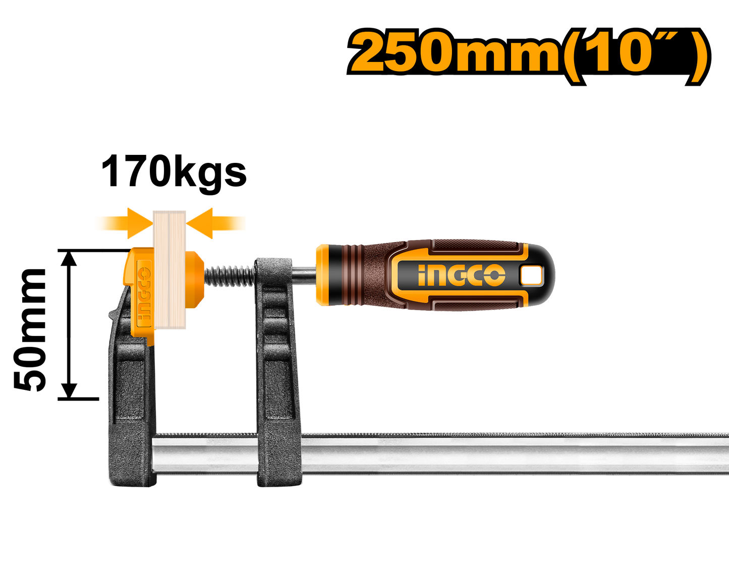 INGCO -  F clamp with plastic handle 120*800mm HFC021203