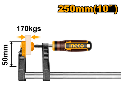 INGCO -  F clamp with plastic handle 120*800mm HFC021203