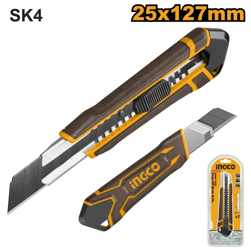 INGCO -  Snap-off blade knife 25*127mm HKNS112505