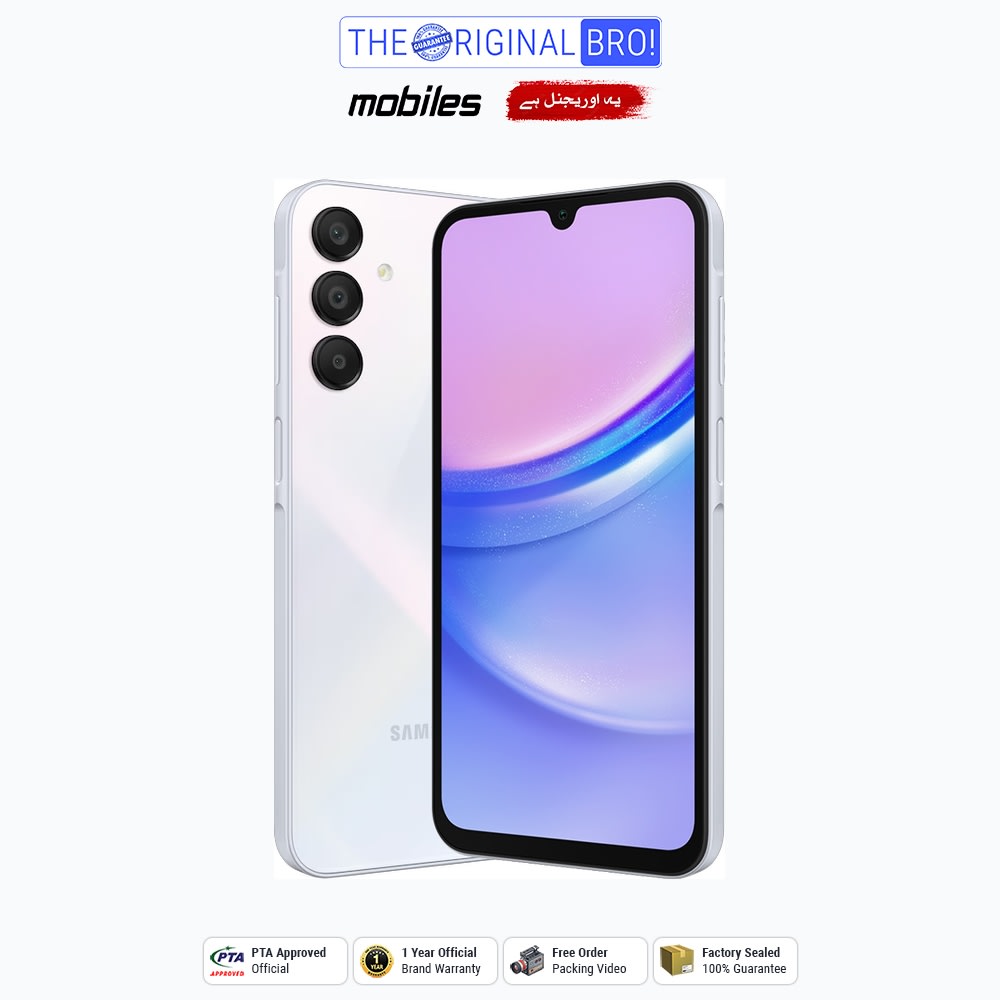 Samsung Galaxy A15 | 6GB - 128GB | PTA Approved | 1 Year Official Warranty | Factory Sealed | The Original Bro Mobiles