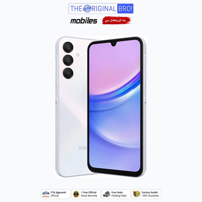 Samsung Galaxy A15 | 6GB - 128GB | PTA Approved | 1 Year Official Warranty | Factory Sealed | The Original Bro Mobiles