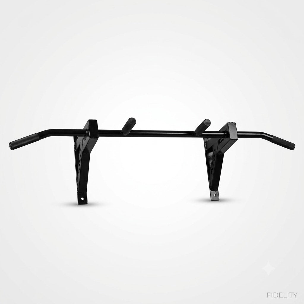 Multi-Grip Wall-Mounted Pull-Up Bar – Heavy-Duty Heavy Steel Gym Equipment for Home & Garage Workouts