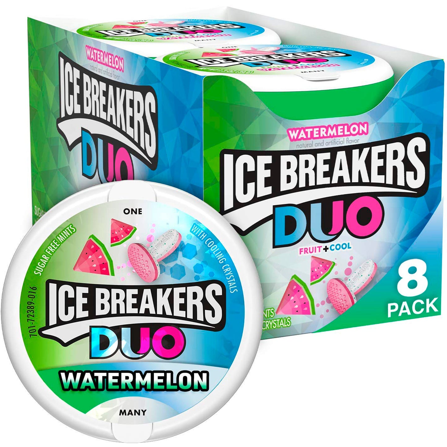 Ice Breakers - Mints - Duo - Fruit + Cool - Watermelon - Sugar Free 1.5 oz - 1 Pack