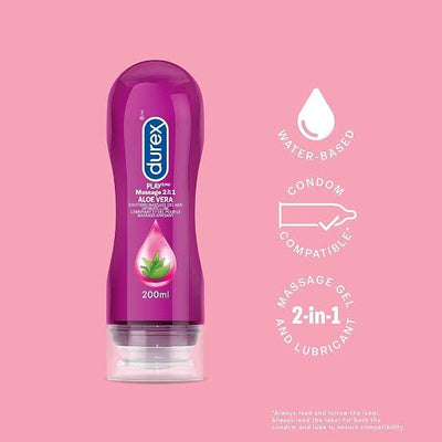 Durex Play - 2 in 1  - Water Based Lube + Massage - Aloe Vera - 200 ml