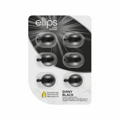 ellips - HAIR VITAMIN - SHINY BLACK - 1ml X 6 Capsules Blister