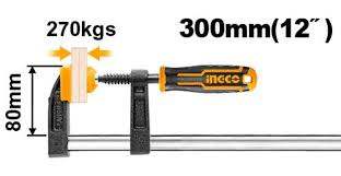 INGCO -  F clamp with plastic handle 80*300mm HFC020802
