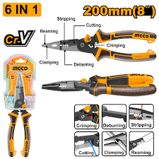 INGCO -  6-in-1 Multi-function long nose pliers 200mm HMFLNP28200