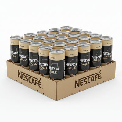 NESCAFE - GOLD - BLACK - Coffee Drink - 24 Cans Pack - Each Can 240ml