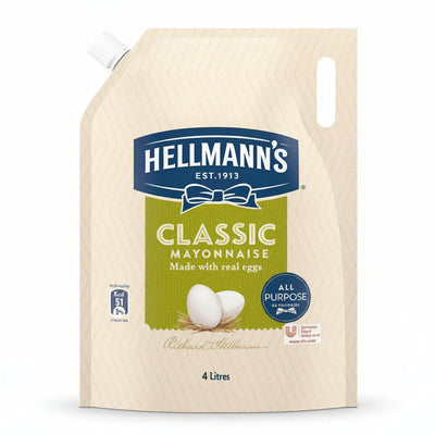 Hellmann's Classic Mayonnaise packaging on a white background
