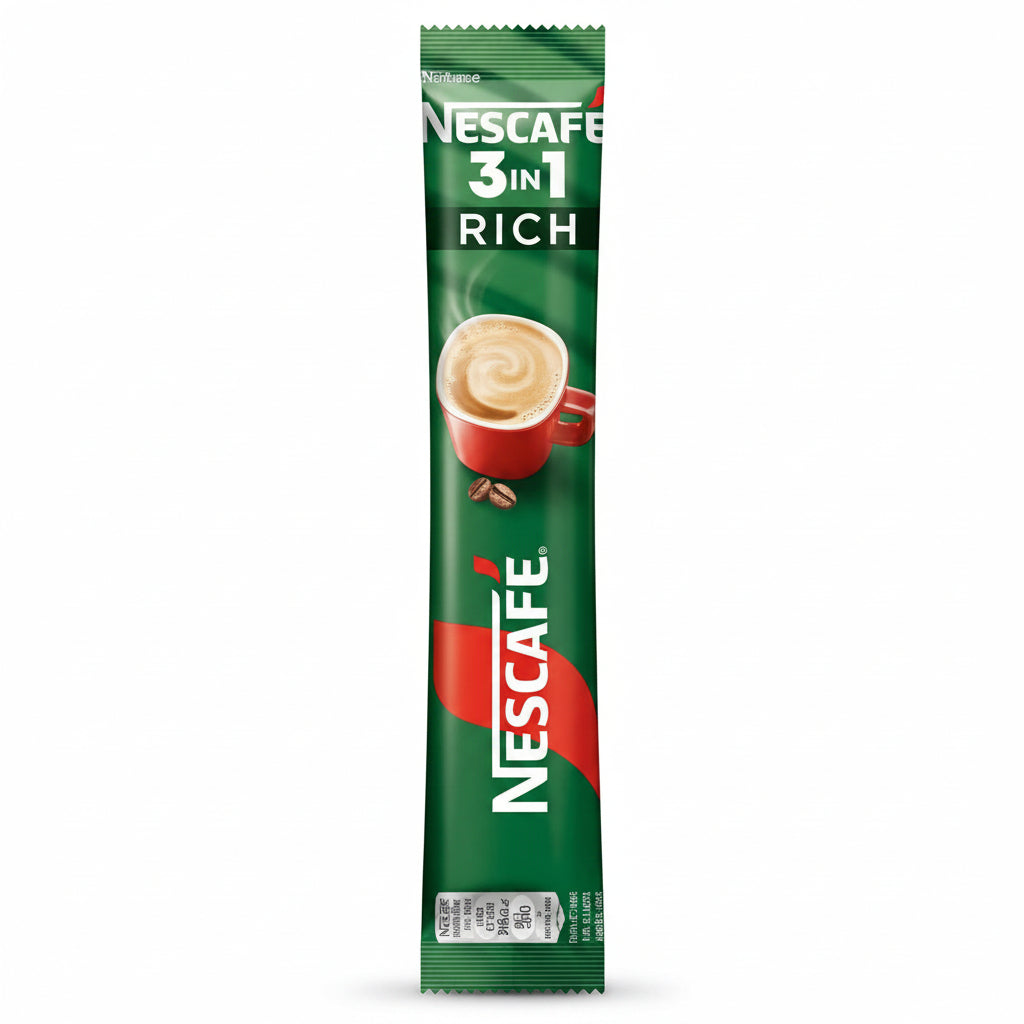 NESCAFE - RICH KAW & STRONG - 3IN1 Premix Coffee - 24 Pouches per Carton - Each Pouch 25 Sachets - Each Sachet 18g - Each Pouch 450g
