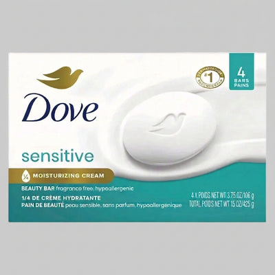 Dove - Soap Bar - SENSITIVE - 4 Bars Pack - 3.75 X 4 = 15 oz