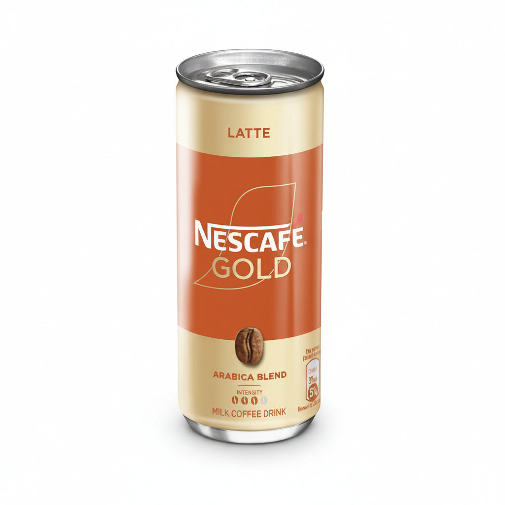 NESCAFE - GOLD LATTE - Milk Coffee Drink - 24 Cans Pack - Each Can 240ml