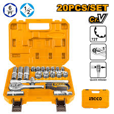 INGCO -  20 Pcs 1/2" socket set  HKTS12201