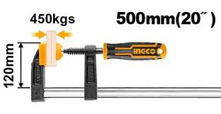 INGCO -  F clamp with plastic handle 120*600mm HFC021205