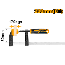 INGCO -  F clamp with plastic handle 50*200mm HFC020502