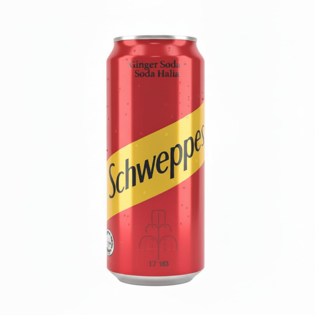 Schweppes - GINGER SODA - 24 Pack Cans - 320ml