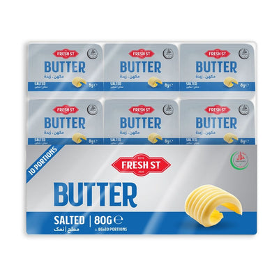 Fresh St - Butter Salted - Dairy - Mini Portions - 8g x 10 - Individual Packs