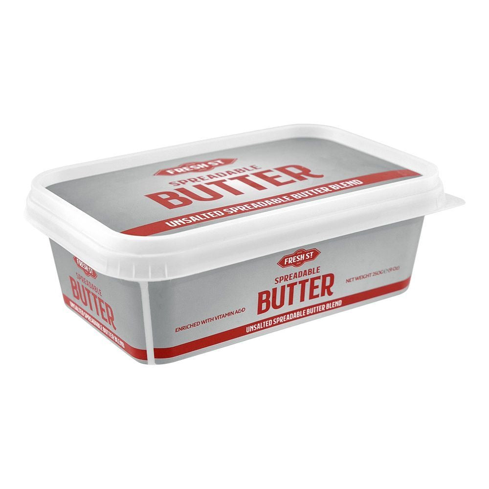 Fresh St - Spreadable Butter Unsalted - Dairy - Tub - 250g - Soft Unsalted Blend